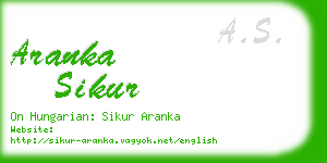 aranka sikur business card